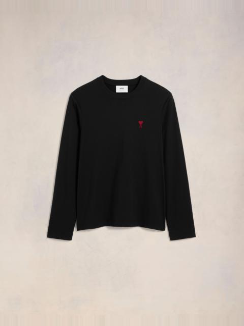 AMI Paris RED AMI DE COEUR LONG SLEEVES T-SHIRT