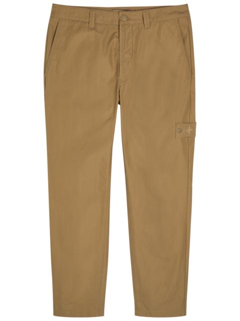 Stone Island Stone Island Ghost Straight-leg Cotton-poplin Trousers