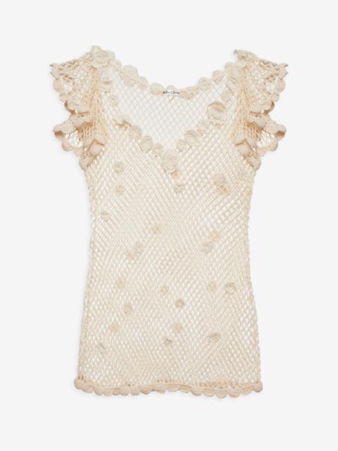 For Love & Lemons Betty Bouquet Knit Mini Dress
