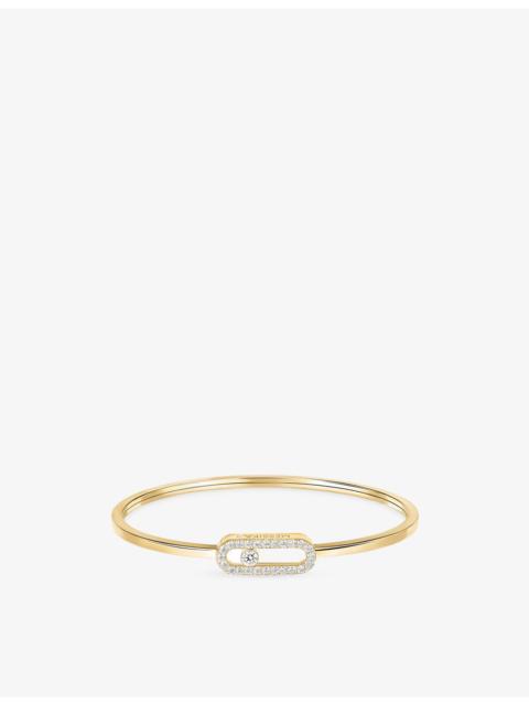 MESSIKA Move Uno Flex medium 18ct rose-gold and 0.34ct brilliant-cut diamond bangle bracelet
