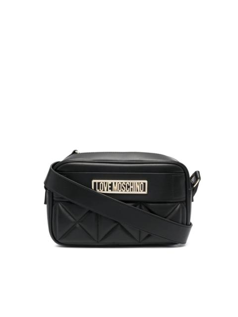 Moschino quilted logo plaque crossbody bag