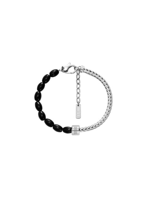 Diesel BLACK AGATE BEADED BRACELET