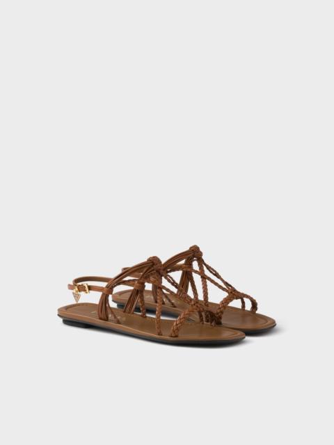 Prada Flat leather sandals