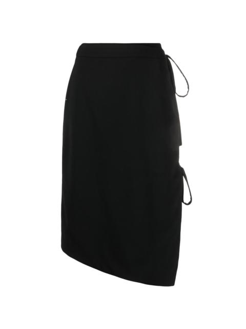 Off-White tie-fastening asymmetric skirt