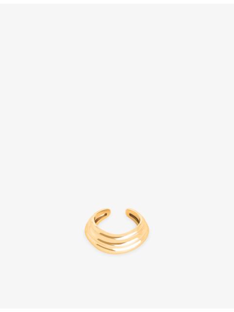 ASTRID & MIYU Ripple Wave 18ct Yellow Gold-Plated Sterling-Silver Single Ear Cuff