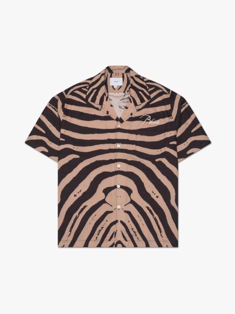 ZEBRA SILK BUTTON DOWN