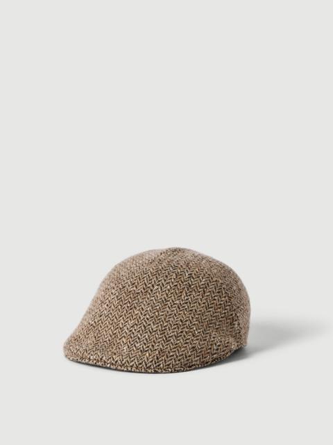 Brunello Cucinelli Dazzling & sparkling virgin wool chevron flat hat