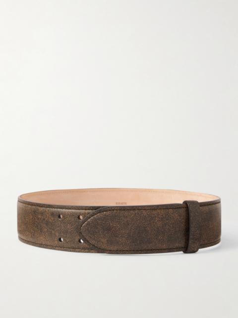 KHAITE Theo Textured-leather Belt