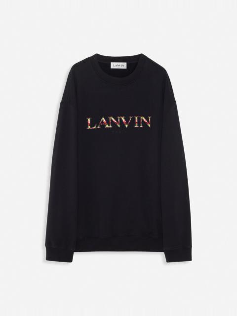 OVERSIZED EMBROIDERED LANVIN CURB SWEATSHIRT