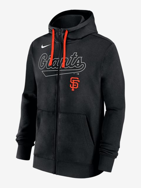 Nike San Francisco Giants Knockout Script Men's Nike MLB Full-Zip Hoodie