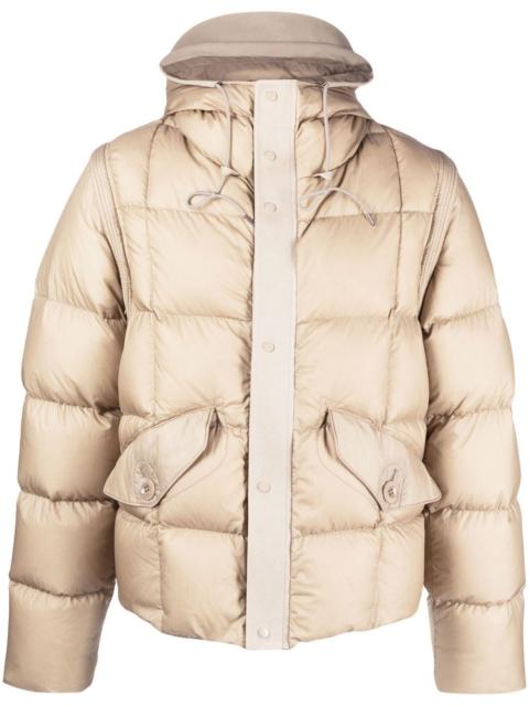 Ten C detachable-sleeve padded jacket