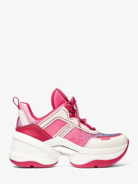 MICHAEL KORS Olympia Ombré Signature Logo Trainer