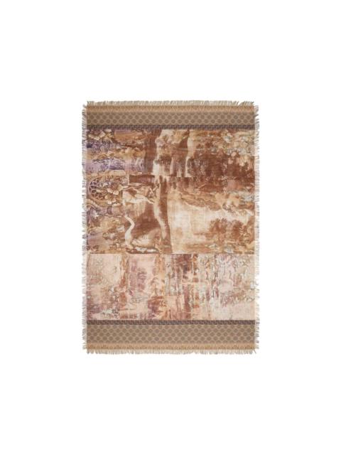 Pierre-Louis Mascia baroque-print fringed-hem scarf