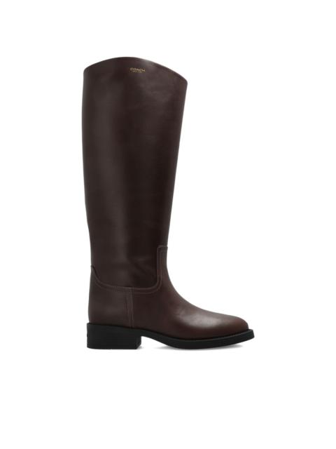 COACH zip leather boots