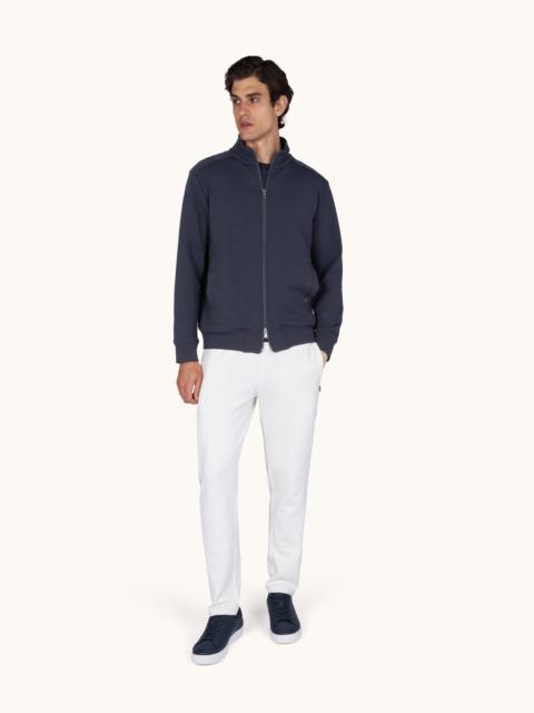 Paul & Shark ZIP UP COTTON SWEATSHIRT IN ACTIVE FLEECE