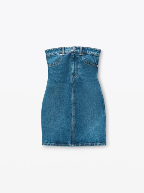 Alexander Wang Tube Dress in Comfort Stretch Denim