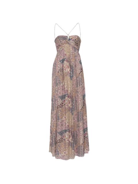 ba&sh Pietra floral cut-out maxi dress