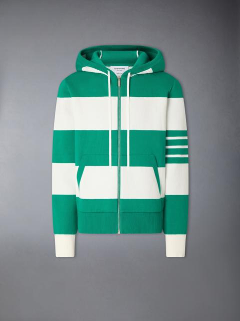 Thom Browne HECTOR 4-BAR RUGBY ZIP UP HOODIE
