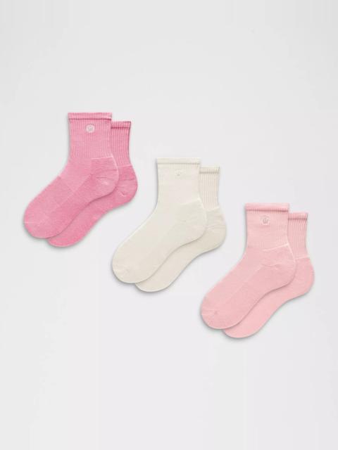 lululemon Unisex Daily Essential Quarter Socks *3 Pack