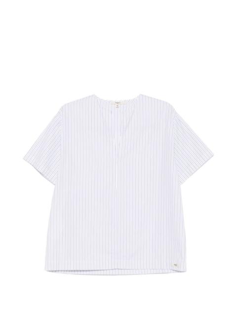 BARENA striped V-neck blouse