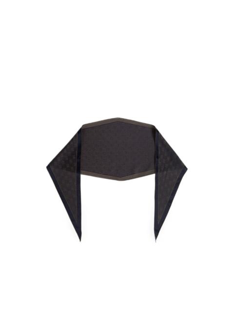 FERRAGAMO asymmetric monogram-pattern scarf