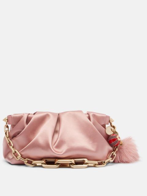 Christian Louboutin Eva Small crêpe satin clutch