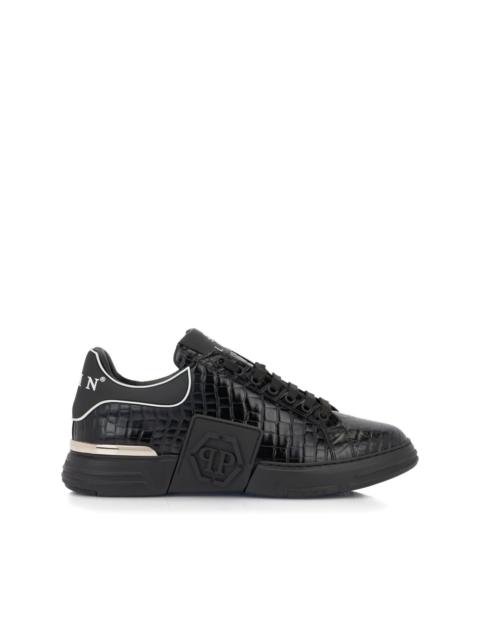 PHILIPP PLEIN Phantom Kick$ Cocco embossed low-top sneakers