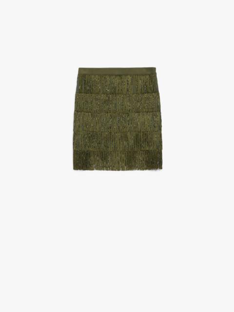 WEEKEND Max Mara GARONNA Fringed mini skirt