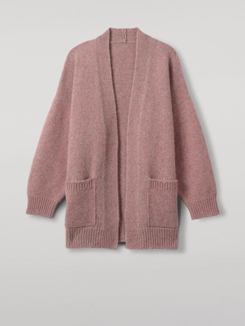 Johnstons of Elgin Bay Orange Marl Cashmere & Cotton Cardigan