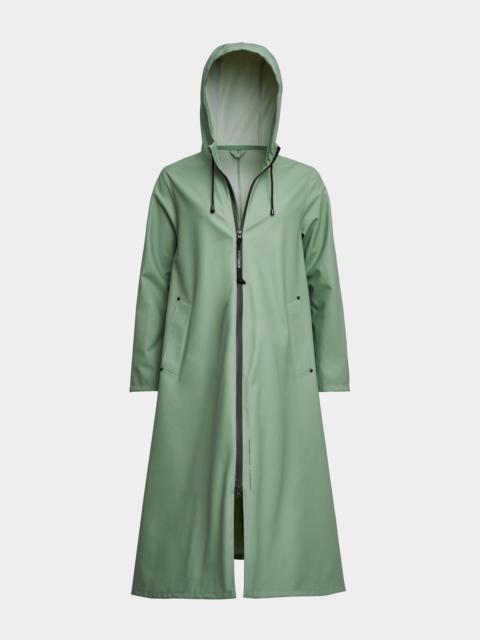 Stutterheim Mosebacke Long Zip Raincoat Loden Green