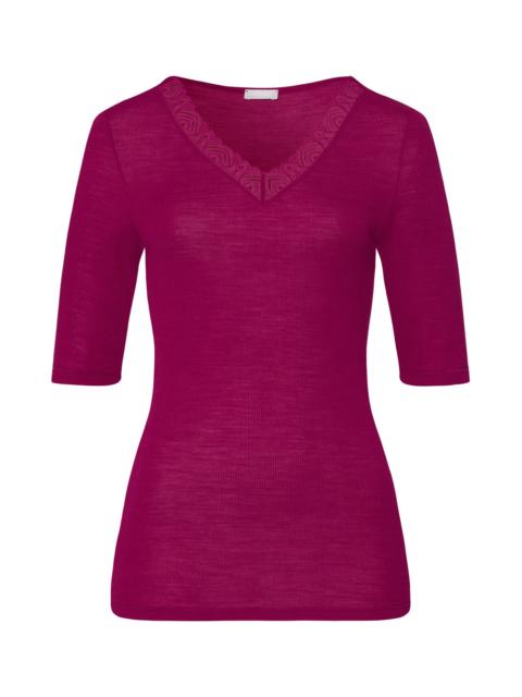 HANRO Woolen Lace Lace Trim Wool And Silk Top