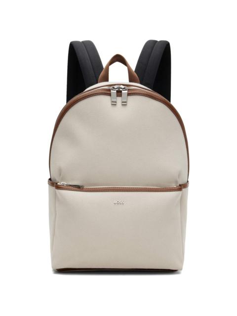 BOSS Beige Logo Lettering Backpack