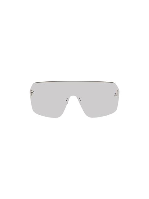 Gunmetal & Silver Fendi First Crystal Sunglasses