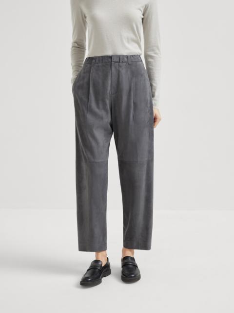 パンツ BRUNELLO CUCINELLI COVER BAGGY TROUSERS WITH SHINY BARTACK Brunello Cucinelli Baggy Trousers In Stretch Cotton Cover-up