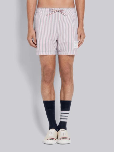 Thom Browne Multicolor Poly-nylon Seersucker Drawcord Waist Swim Short