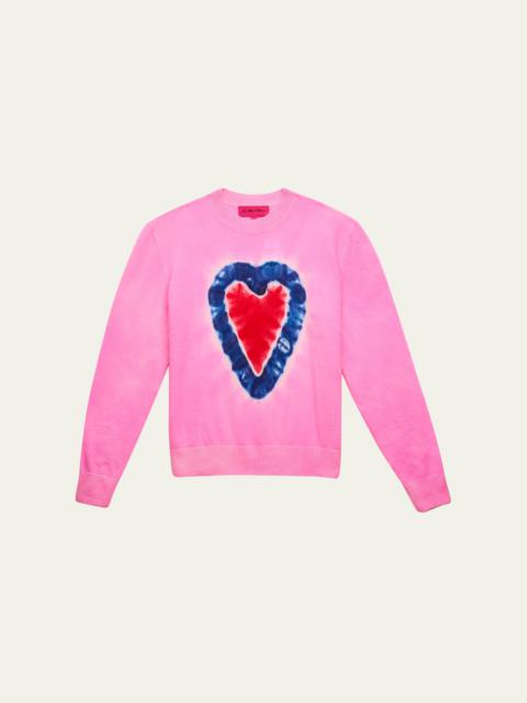 Heart Tie-Dye Cashmere Sweater
