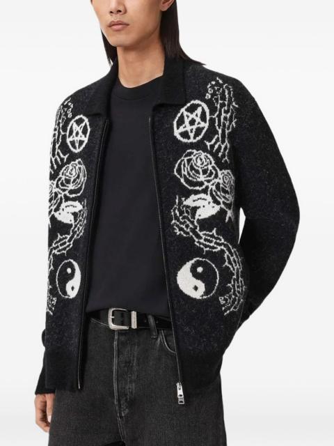 ALLSAINTS zip-fastening cardigan