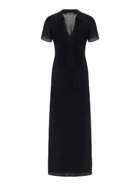 Auden Textured-Knit Maxi Dress black