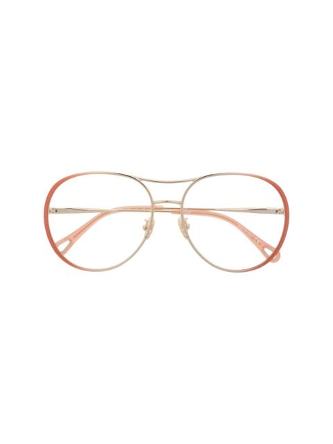 Chloé oversize pilot-frame glasses