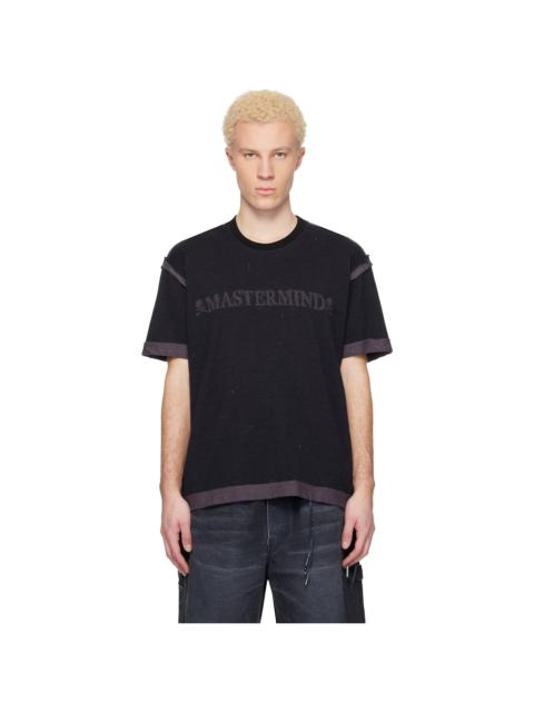 MASTERMIND WORLD Black MW Cut-Off SS T-shirt