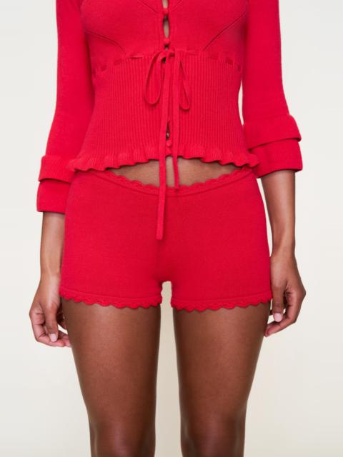 GUIZIO KNIT SCALLOP SHORT