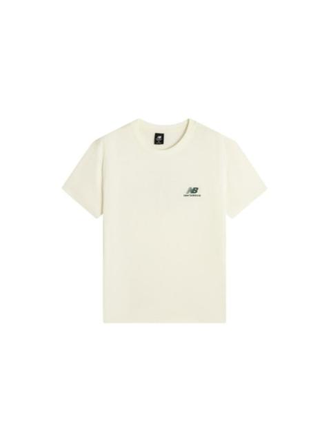 New Balance Logo Graphic T-Shirt 'White Grey' AMT22397-IV