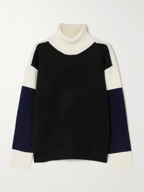 Aztech Mountain Bayer color-block wool-blend sweater Black