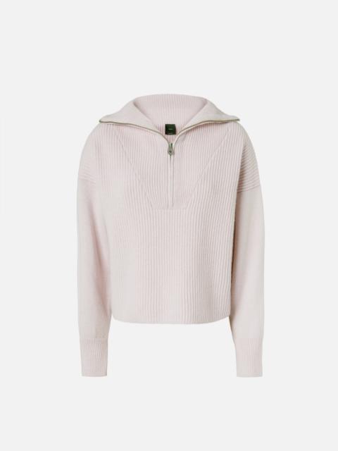 PINKO RIBBED JUMPER WITH ZIP NECK