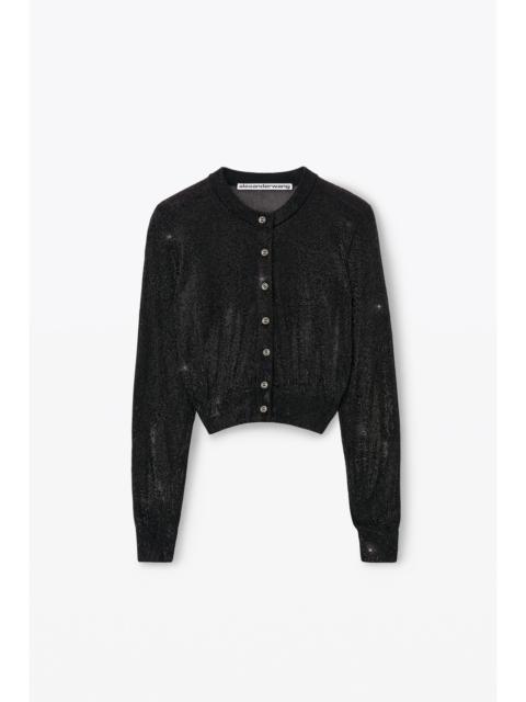Alexander Wang crystal hotfix cropped cardigan
