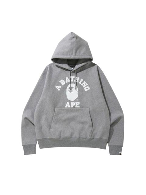 A BATHING APE® BAPE Relaxed Classic College Pullover Hoodie 'Grey'