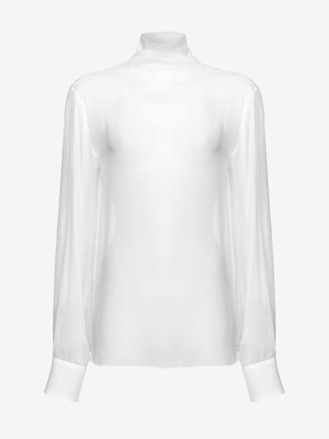 PINKO HIGH-NECK GEORGETTE BLOUSE