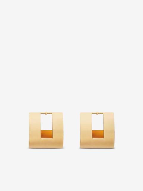 ELISABETTA FRANCHI curved earrings with logo