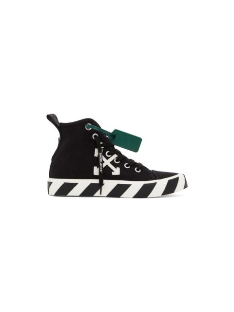 Off-White Black Mid-Top Vulcanized Sneakers