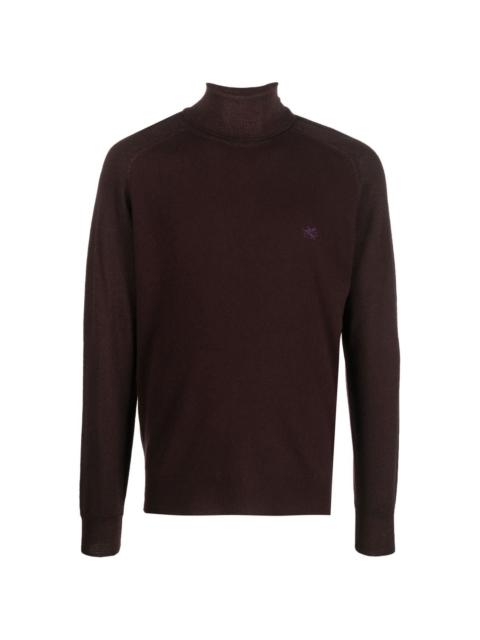 roll neck knitted jumper